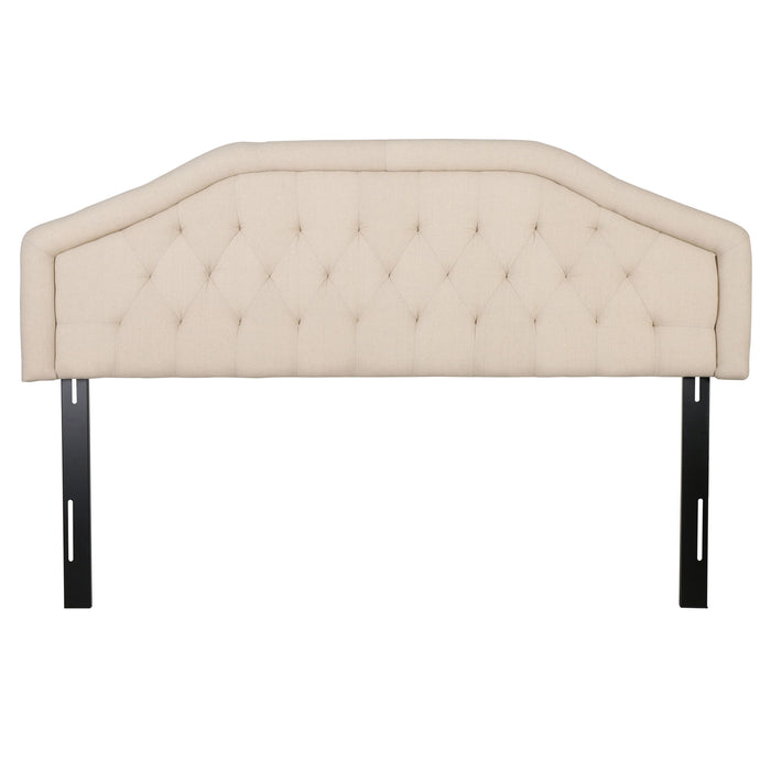 Angelica - Adjustable King / California King Tufted Headboard - Beige