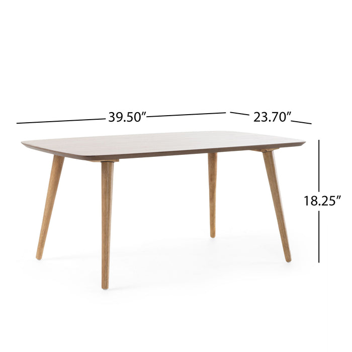 Mid Century Coffee Table With Mindi Veneer - Natural