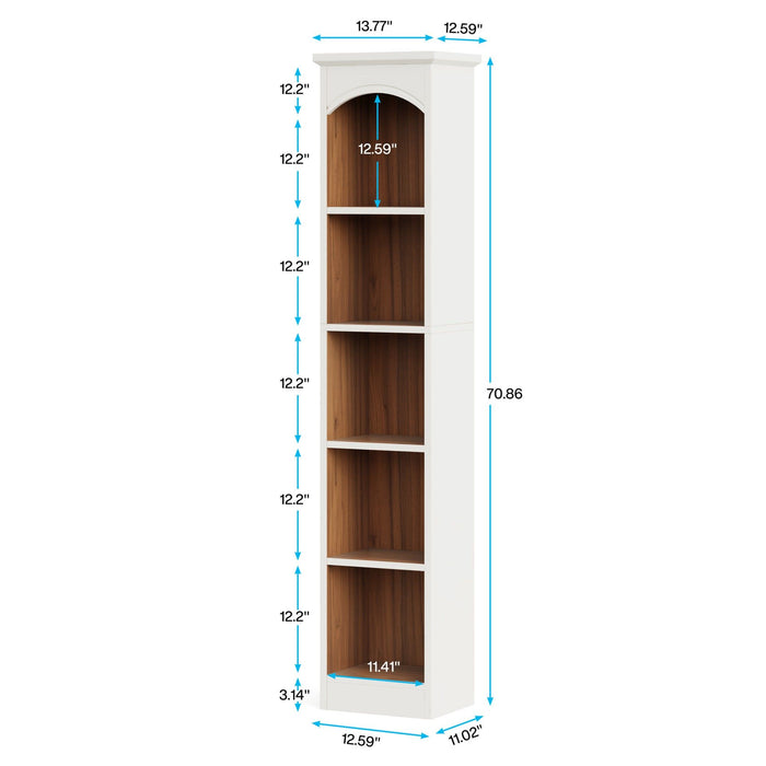 5 Tier Library Bookcase For Living Room