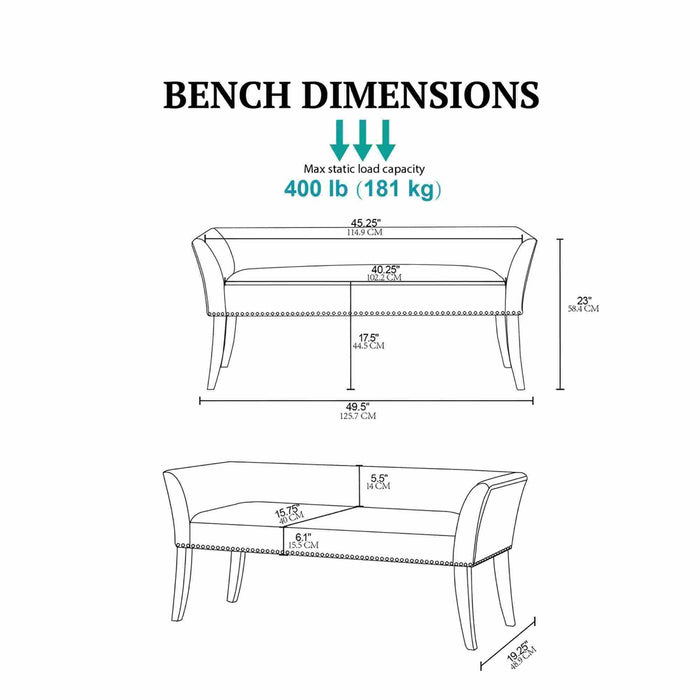 Welburn - Upholstered Bench