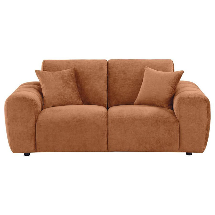 Burnett - Chenille Upholstered Wide Arm Loveseat