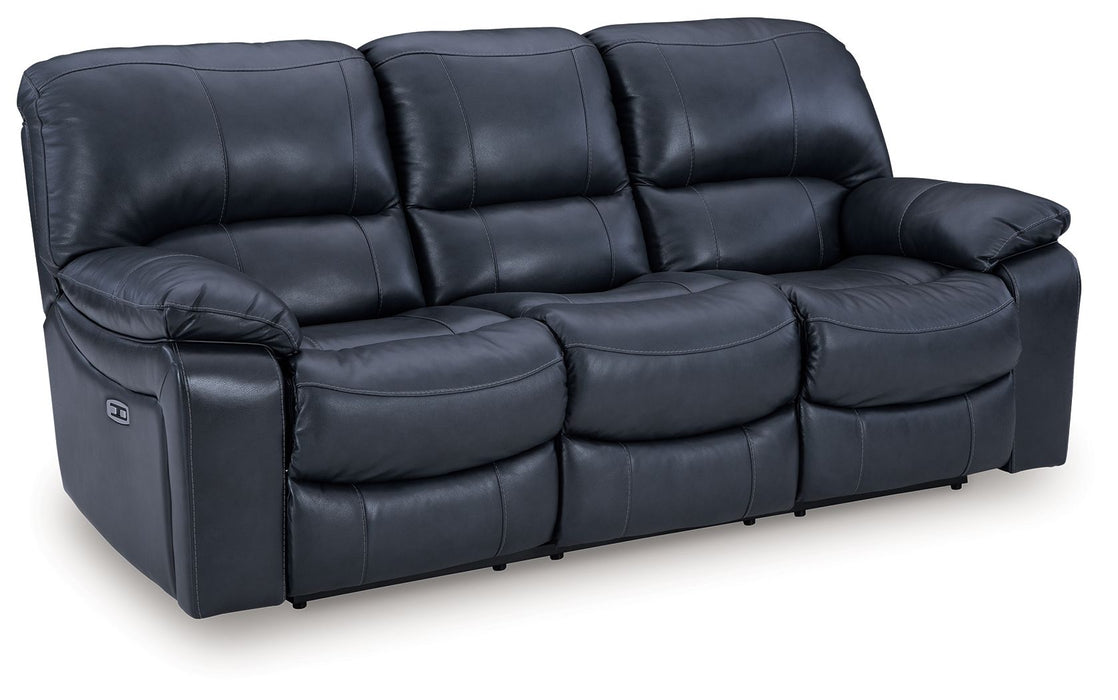 Leesworth - 3 Pc. - Power Reclining Sofa, Power Reclining Loveseat, Power Rocker Recliner - Ocean