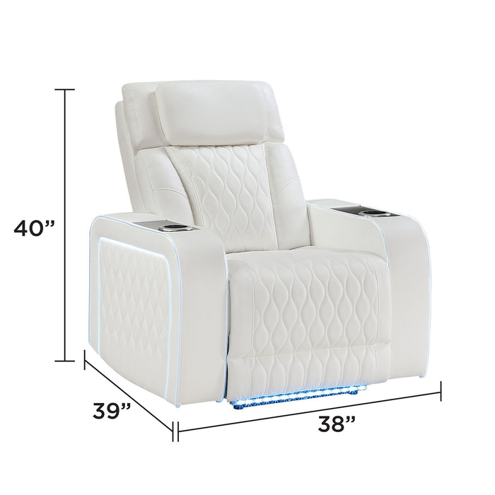 Electra - Power Recliner With Power Headrest, Massage, LED Lighting And USB Control