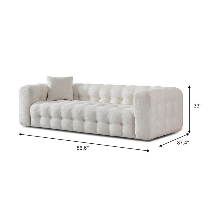 Eden - Modern Tufted Chesterfield Sofa - Cream
