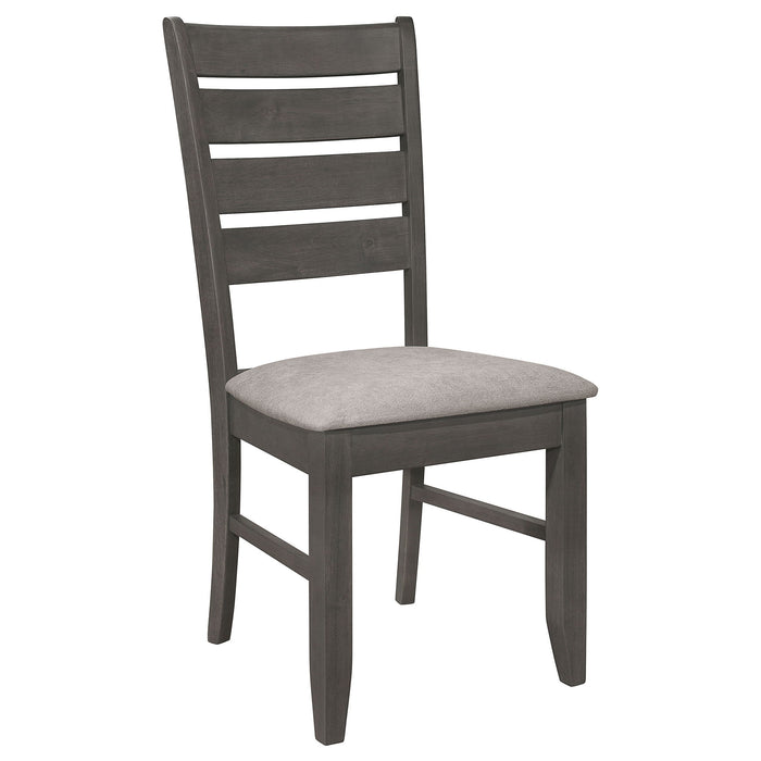 Padded Seat Side Chairs With Tapered Slats (Set of 2)