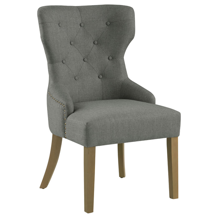 Tufted Dining Chair With Button Tufting And Nailhead Trim