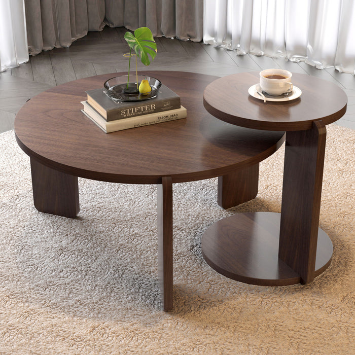 Round Coffee & End Table Set
