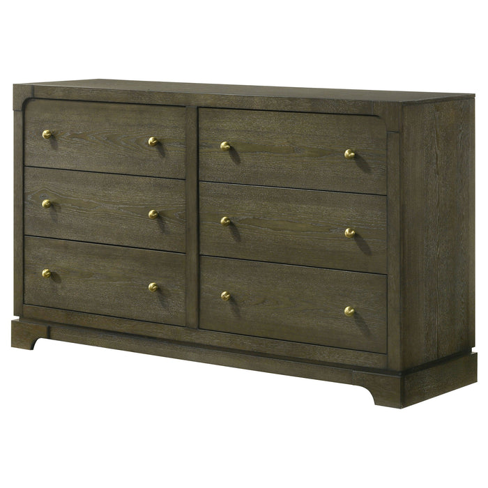 Sundance - 6 Drawer Dresser Cabinet - Dark Brown
