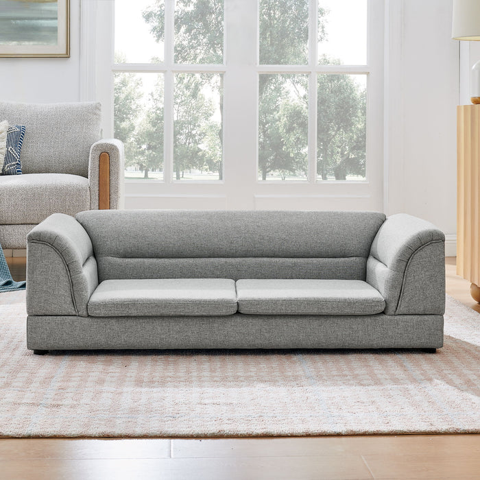 Oversized, Curved Armrest Rectangular Dog Sofa, For Large & Oversized Dogs - Light Gray