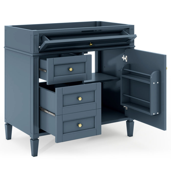 Bathroom Vanity With 2 Drawers And Tip-Out Drawer, Storage Cabinet