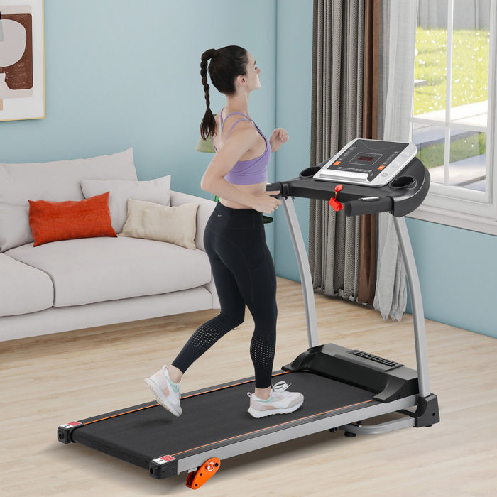 Foldable Treadmill With Incline For Running Walking Exercise - Black