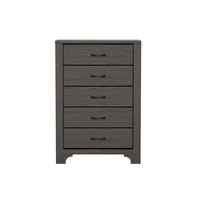 5 Drawer Dresser - Gray / Brown