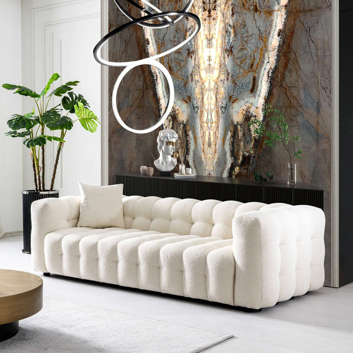 Eden - Modern Tufted Chesterfield Sofa - Cream