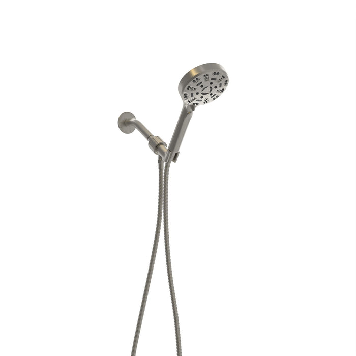 Multi Function Adjustable Hand Shower 8 Function Hand Shower, Plastic Construction - Brushed Nickel