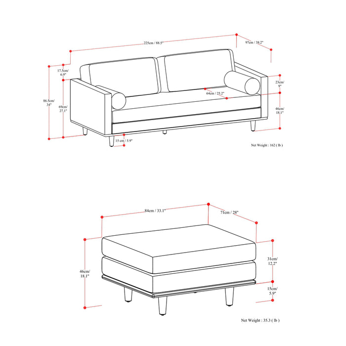 Morrison - Sofa And Ottoman Set