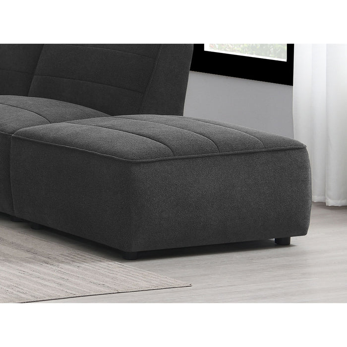 Ortega - Square Ottoman - Charcoal