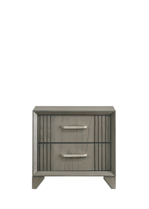 Hugo - Nightstand With Full Extension Drawer - Gray