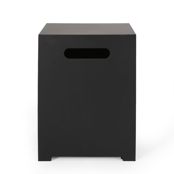 Modern Tank Holder Side Table With Powder Coated Frame