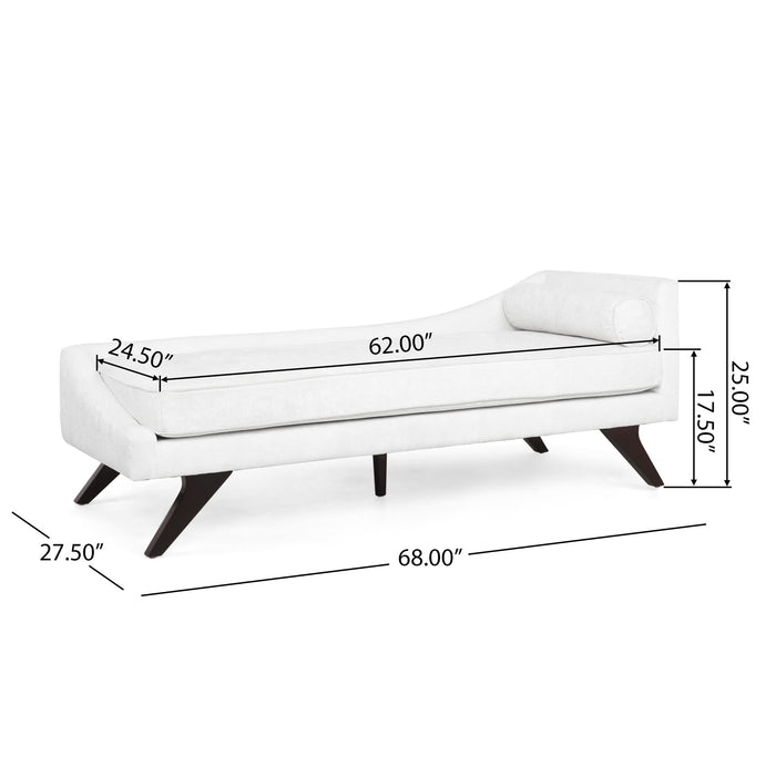 Etherealuxe - Chaise Lounge With Birch Splayed Legs