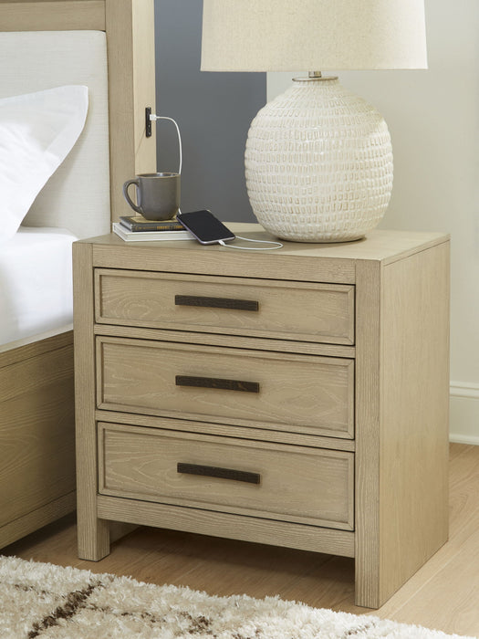 Calmoro - Three Drawer Night Stand - Gray