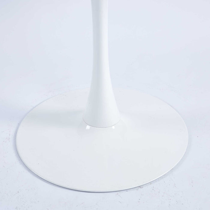 Table Mid-Century Dining Table For 4-6 People With Round MDF Table Top, Pedestal Dining Table, End Table Leisure Coffee Table