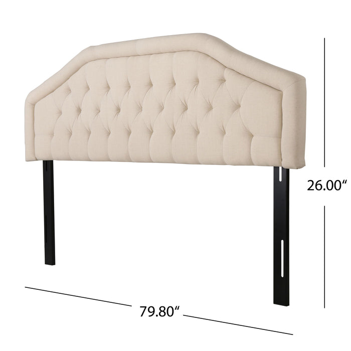 Angelica - Adjustable King / California King Tufted Headboard - Beige