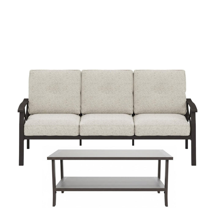 Patio Furniture Set With Coffee Table And Cushions For Backyard