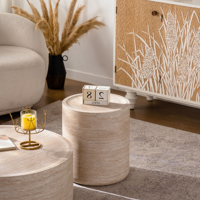 Modern Round Table With Mars Pattern For Living Room