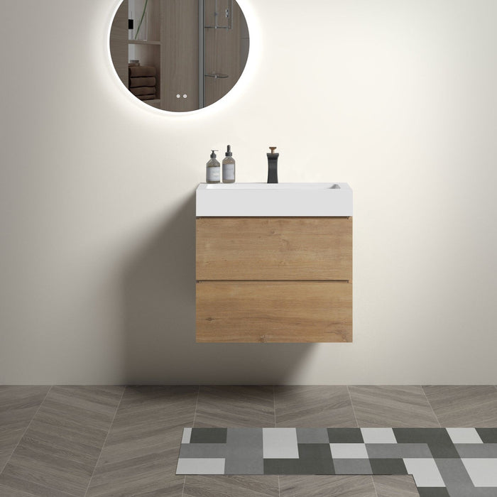 Alice - Bathroom Vanity With Sink, Large Storage Wall Mounted Floating Bathroom Vanity For Modern Bathroom