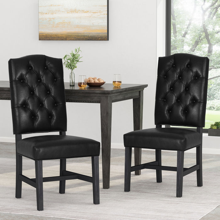 Elegant Dining Chair With Button Tufted Design