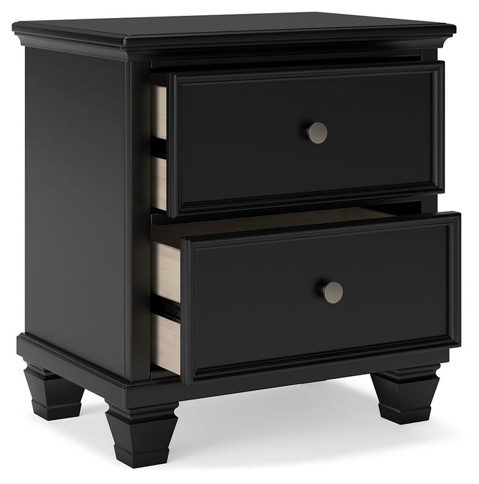 Lanolee - Two Drawer Nightstand - Black