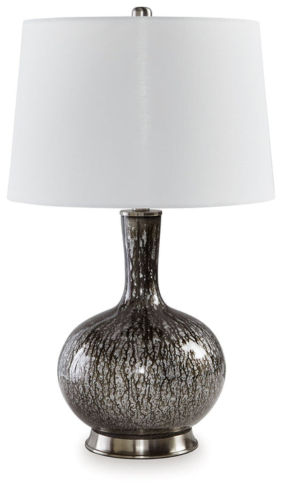 Tenslow - Glass Table Lamp - Antique Black