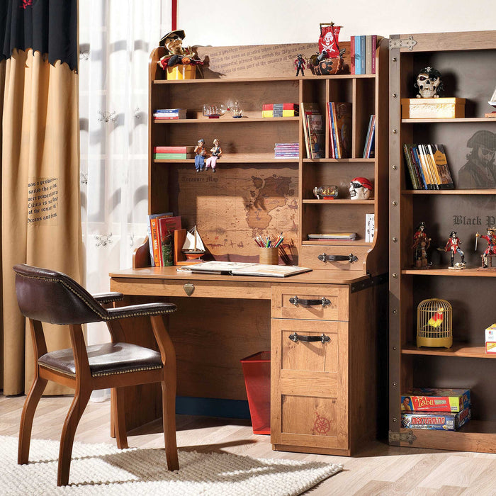 Pirate - Study Desk & Hutch - Brown