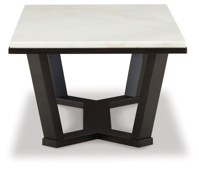 Fostead - Rectangular Cocktail Table - White / Espresso
