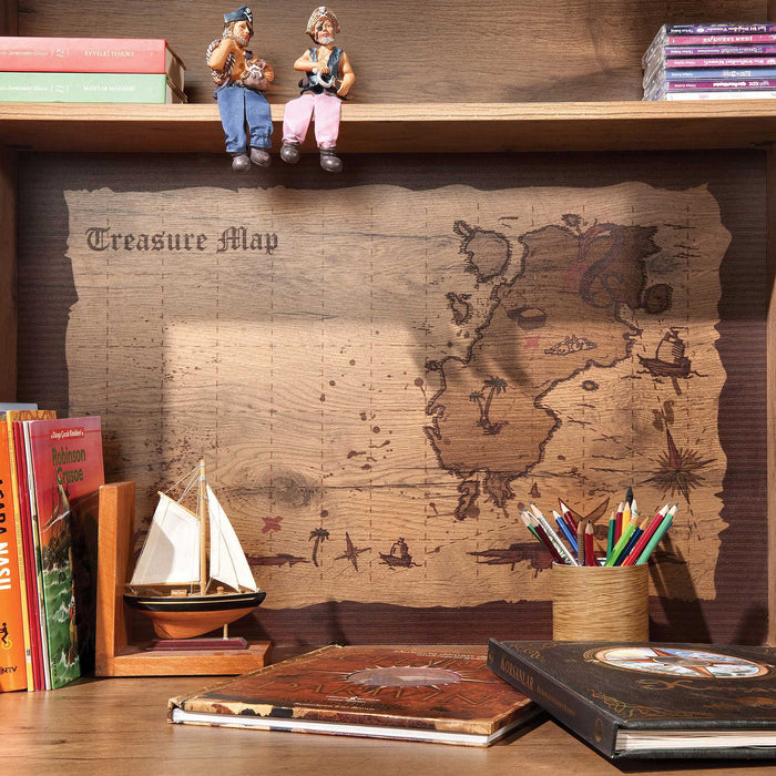 Pirate - Study Desk & Hutch - Brown