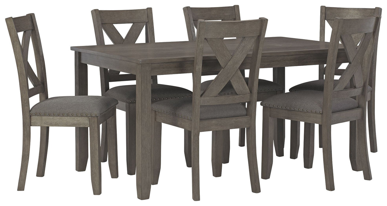 Caitbrook - RECT DRM Table Set (Set of 7) - Gray