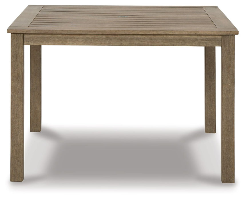 Aria Plains - Square Dining Table W/Umb Opt - Brown