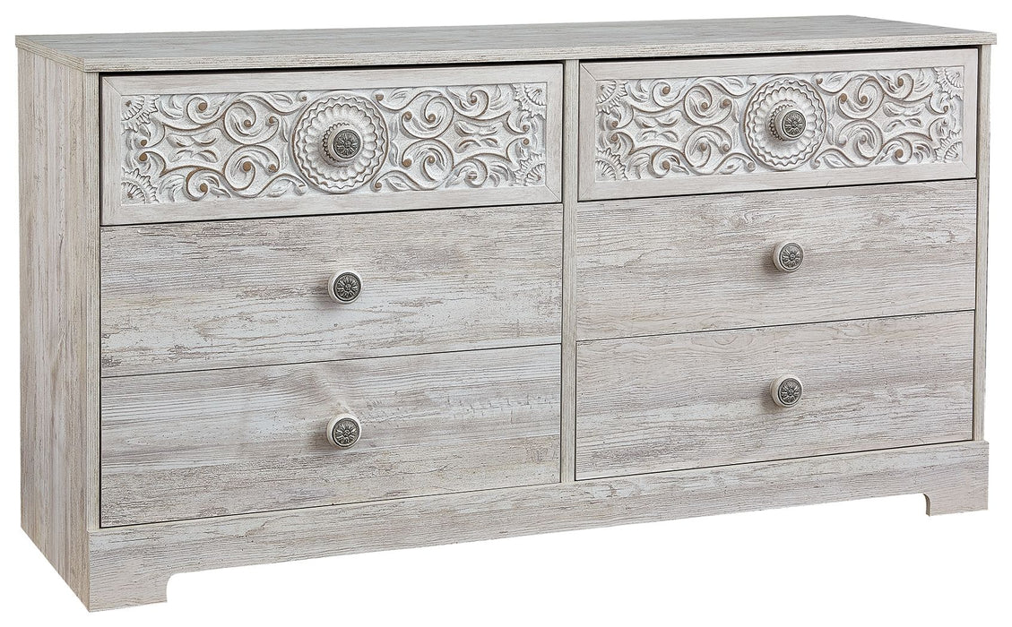 Paxberry - Six Drawer Dresser - Weatherworn - Whitewash
