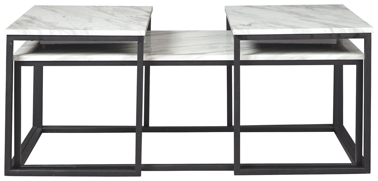 Donnesta - Occasional Table Set (Set of 3) - Gray / Black