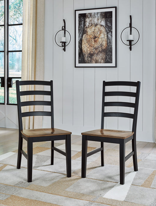 Wildenauer - Dining Room Side Chair (Set of 2) - Brown / Black
