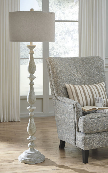 Bernadate - Poly Floor Lamp - Whitewash