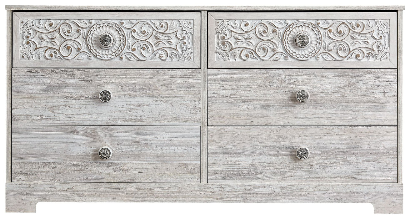 Paxberry - Six Drawer Dresser - Weatherworn - Whitewash